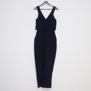 Zara Midnight Navy Layered Jumpsuit M